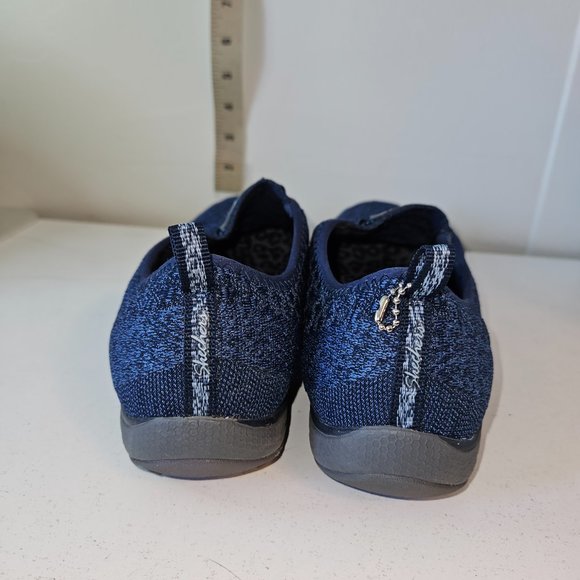 Skechers Breathe Easy Womens Slip On Memory Foam Sneakers ~ Navy Blue ~ Size 9.5 - Picture 3 of 6